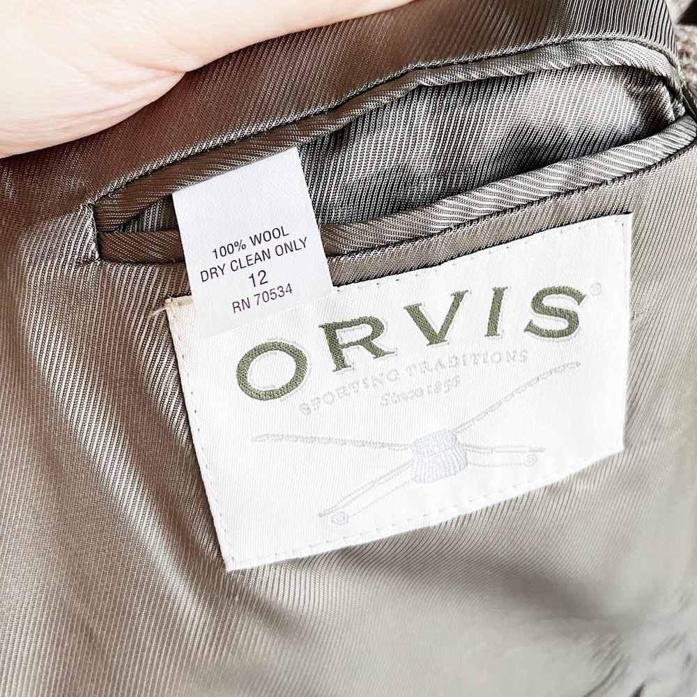 Orvis Brown Plaid Wool Blazer - Picture 9 of 9